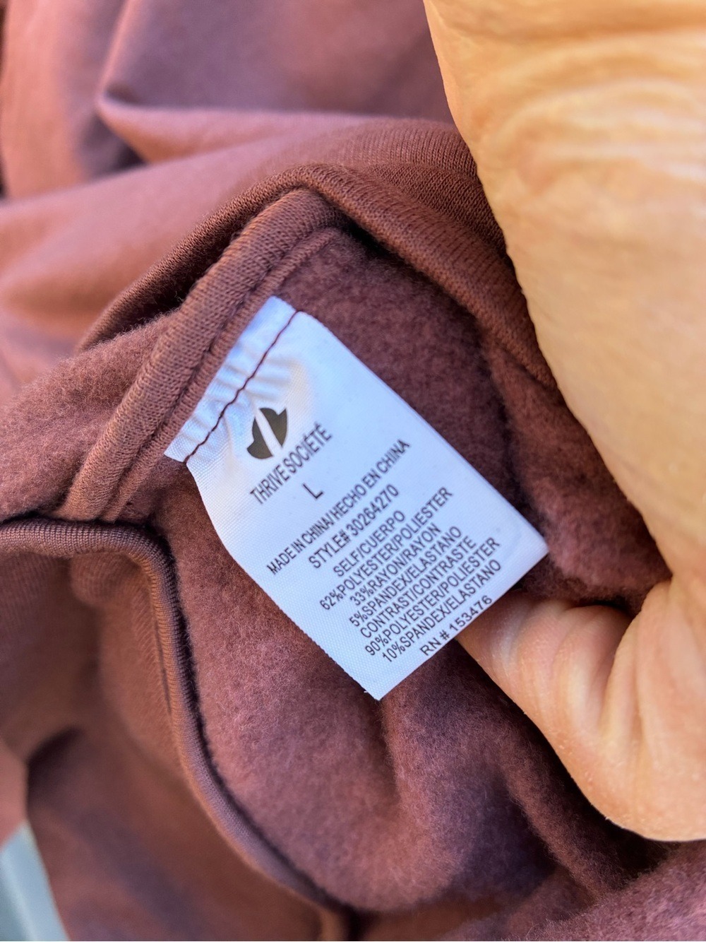 Thrive Societe Mauve Yoga Pullover Large - Picture 8 of 8